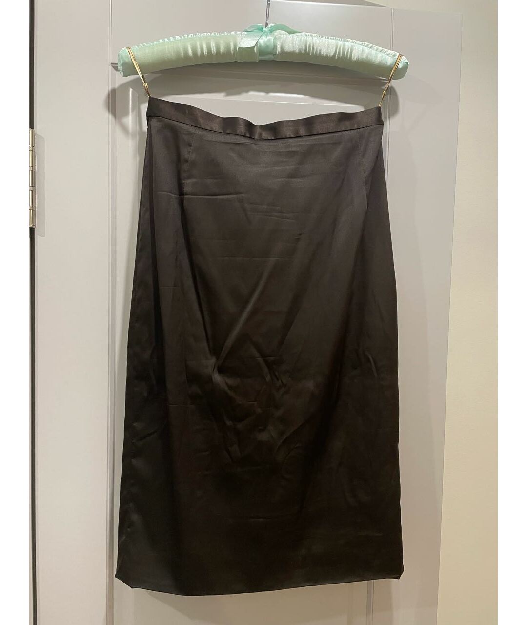 DOLCE&GABBANA Черная шелковая юбка миди, фото 5