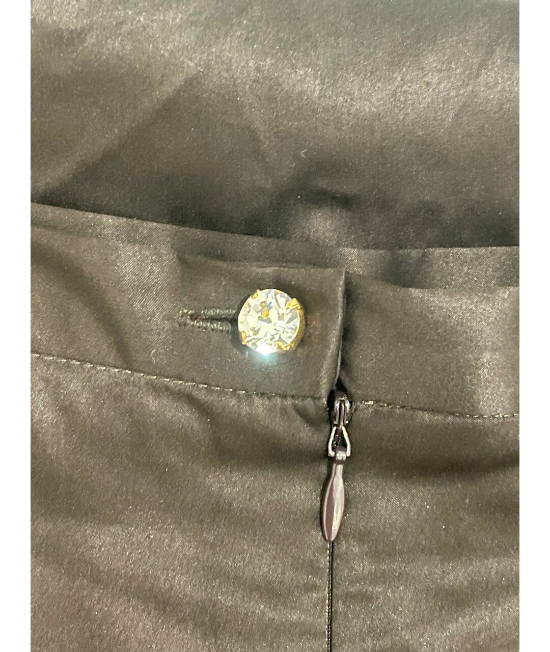 DOLCE&GABBANA Черная шелковая юбка миди, фото 4