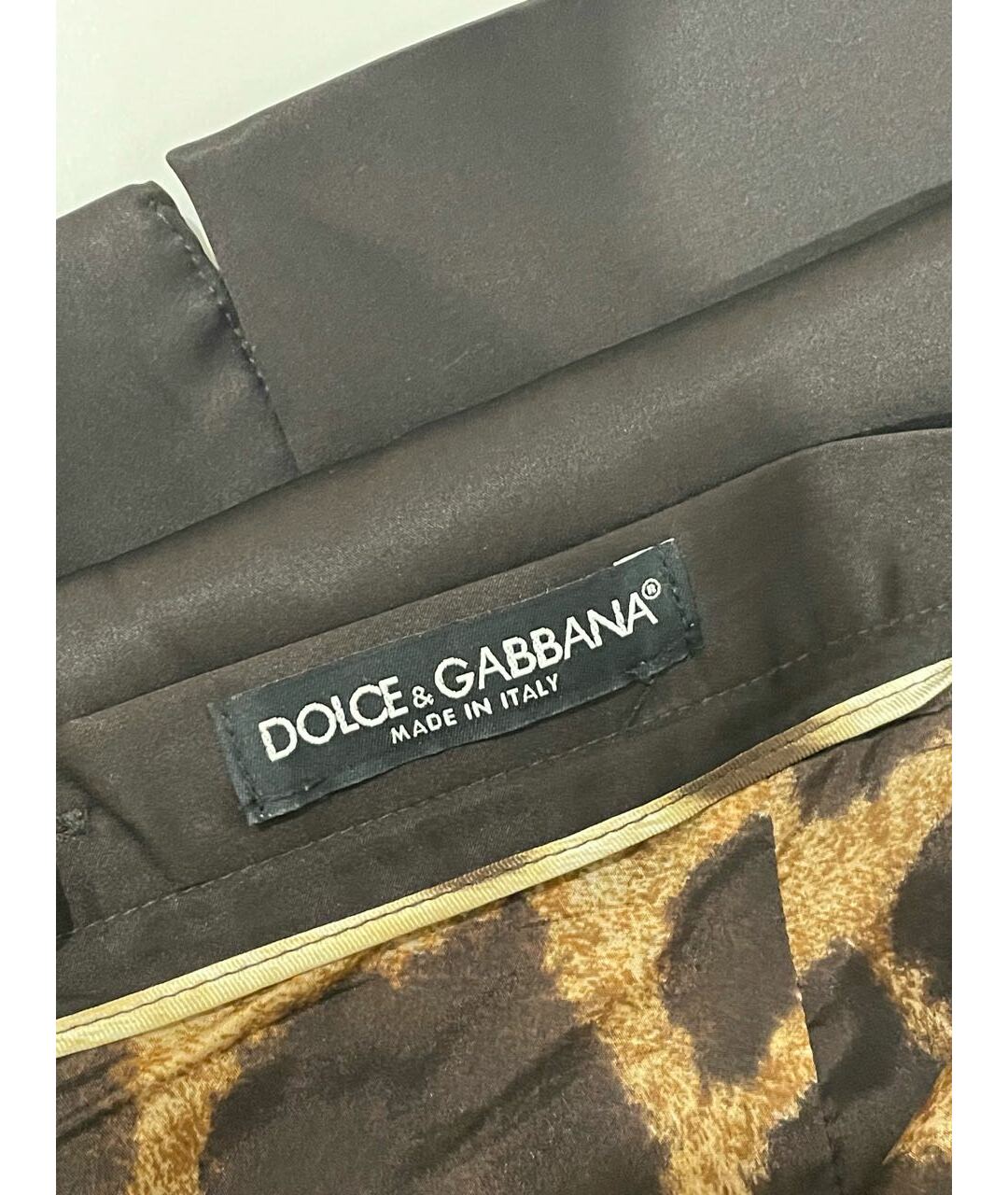 DOLCE&GABBANA Черная шелковая юбка миди, фото 3
