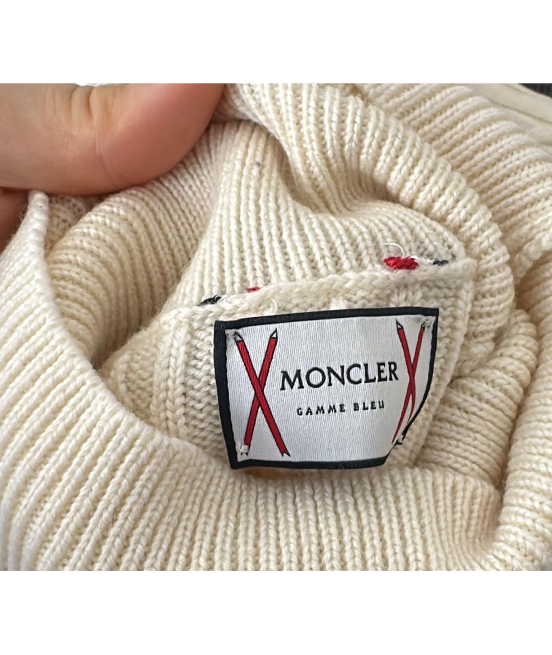 MONCLER Белый шелковый джемпер / свитер, фото 3