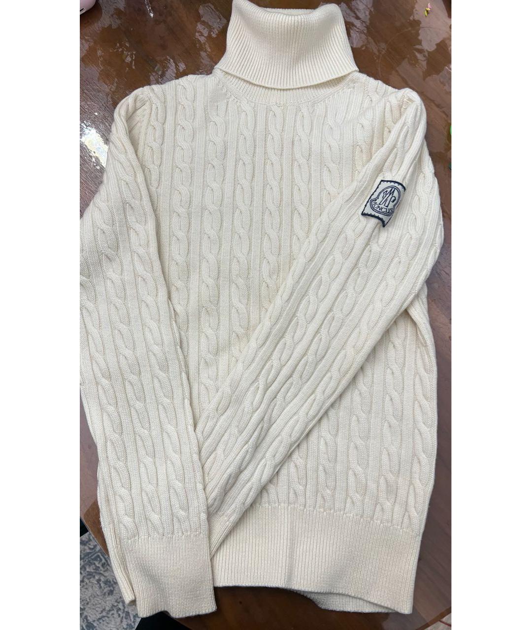 MONCLER Белый шелковый джемпер / свитер, фото 4