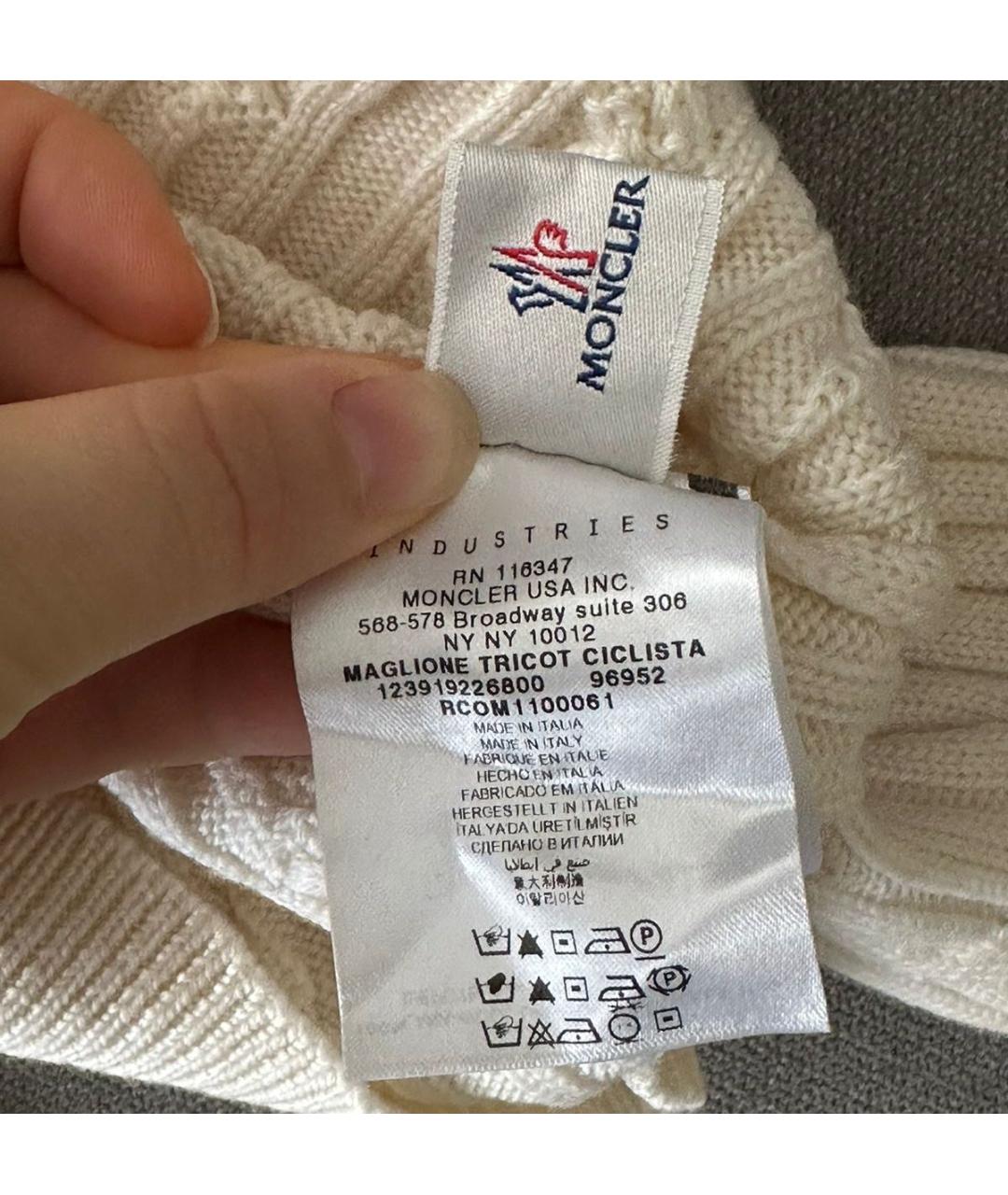 MONCLER Белый шелковый джемпер / свитер, фото 2