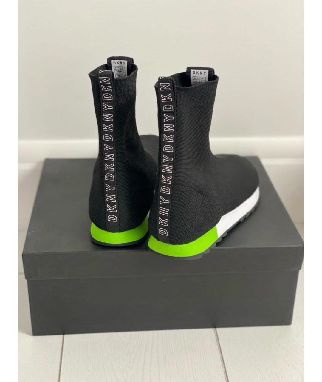 DKNY KIDS Черные текстильные ботинки, фото 4