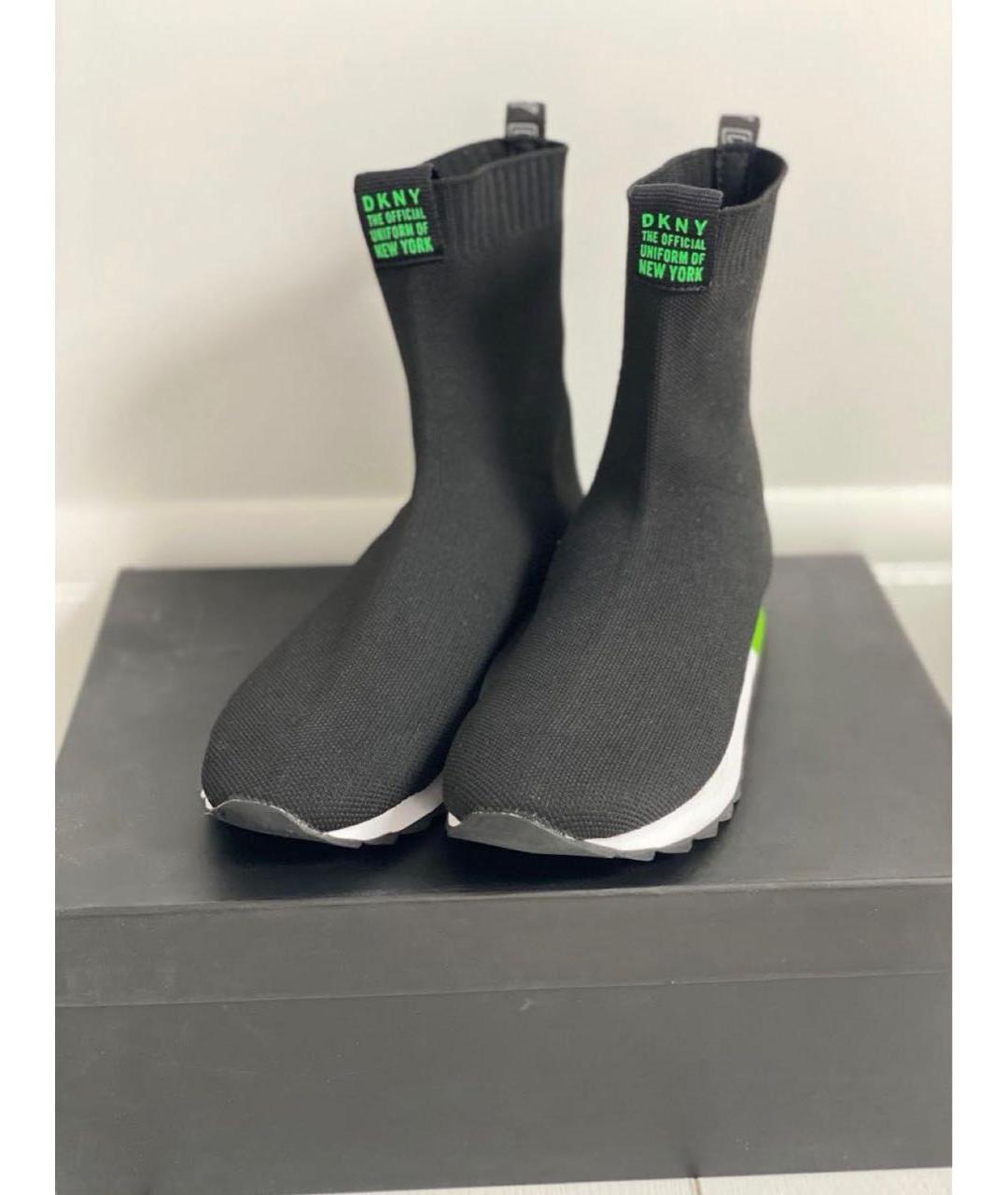 DKNY KIDS Черные текстильные ботинки, фото 3
