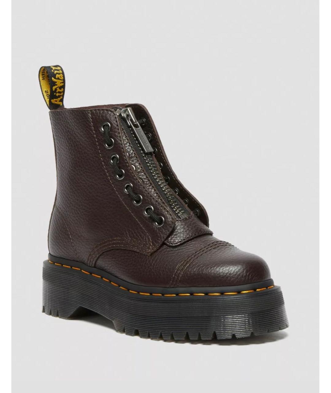 DR. MARTENS Бордовые кожаные ботинки, фото 5