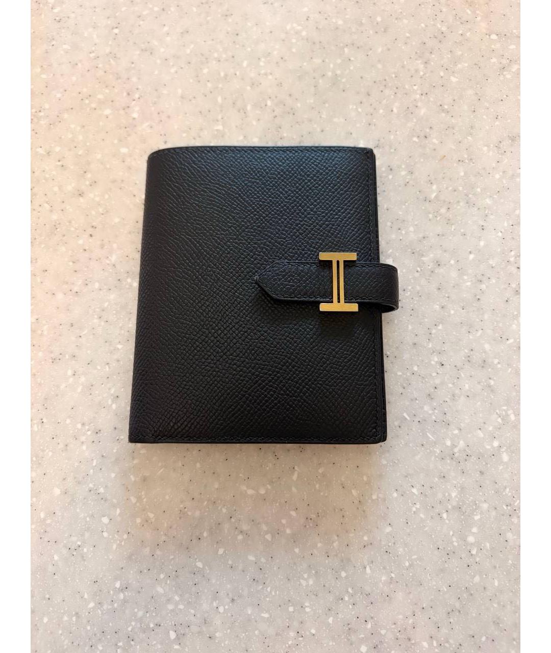 HERMES Черный кожаный кардхолдер, фото 5