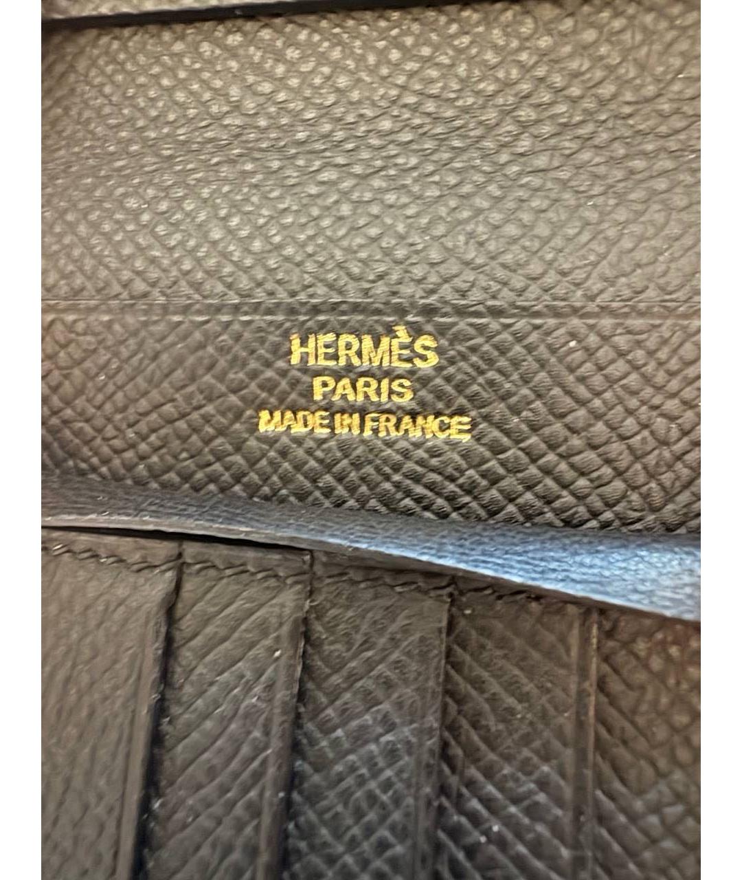 HERMES Черный кожаный кардхолдер, фото 4