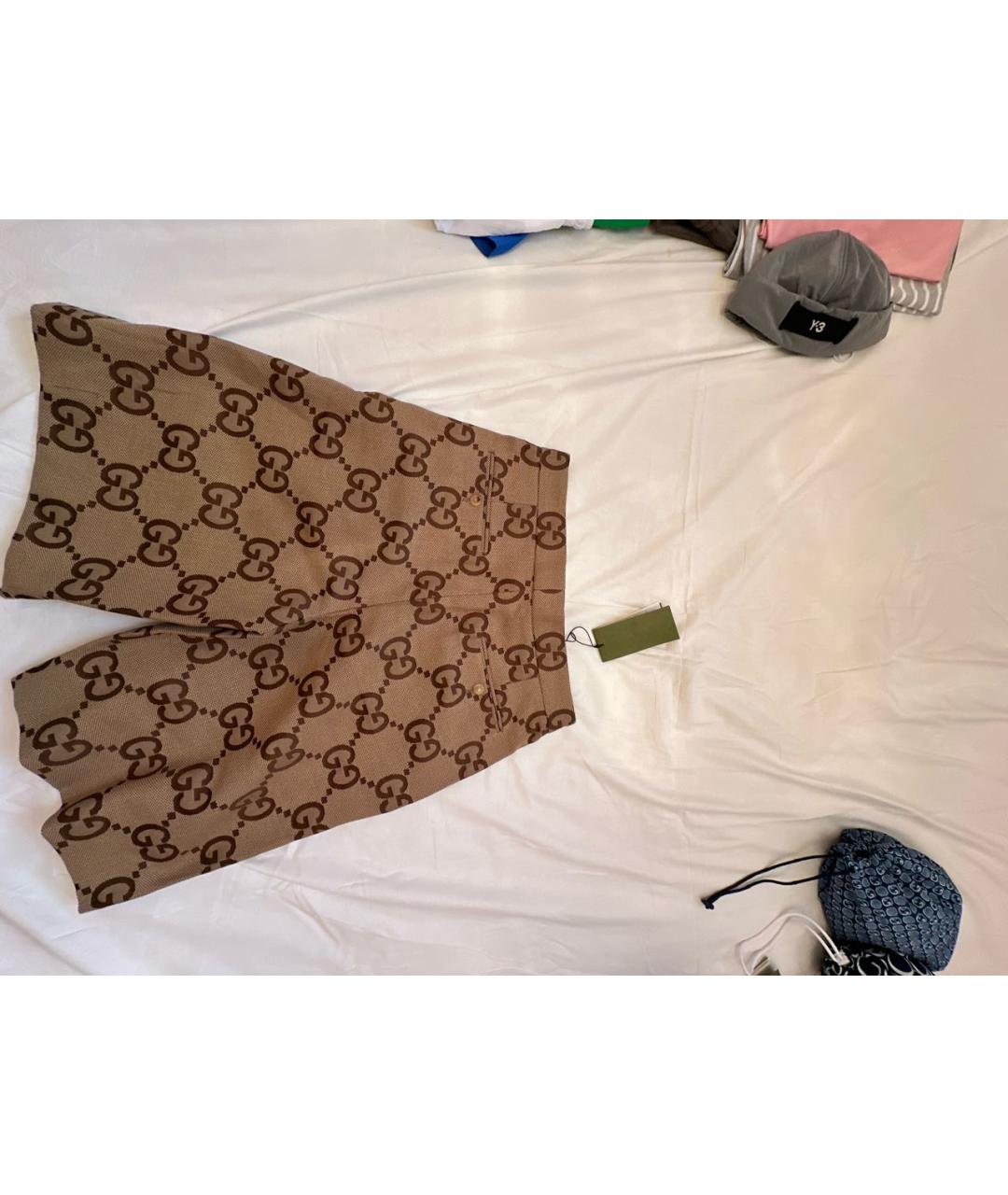 GUCCI Бежевые хлопковые шорты, фото 2
