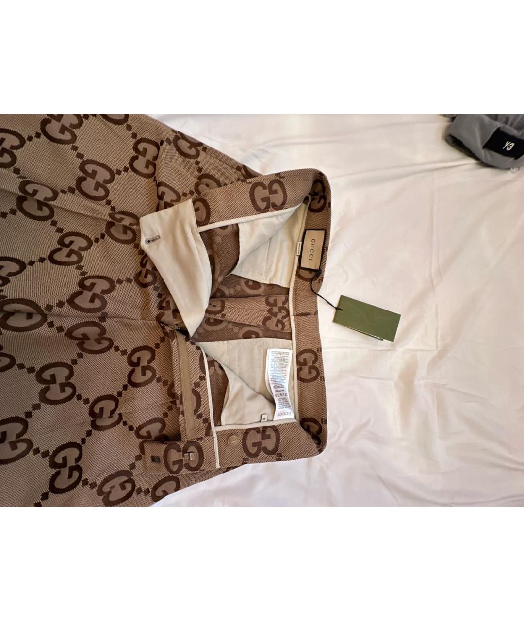 GUCCI Бежевые хлопковые шорты, фото 3