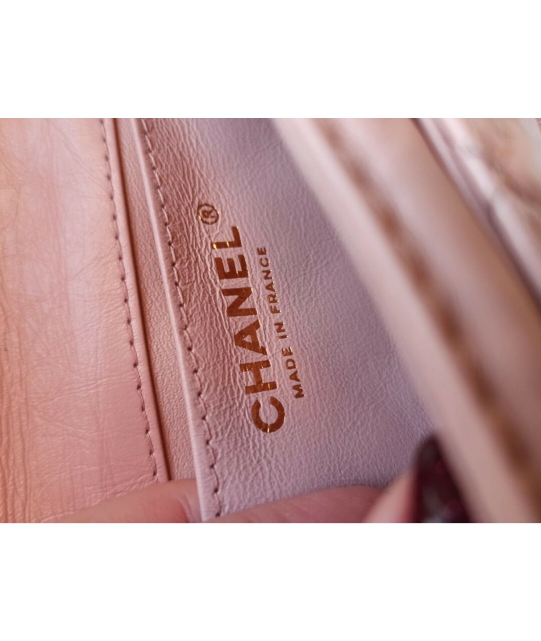 CHANEL Розовая кожаная поясная сумка, фото 7