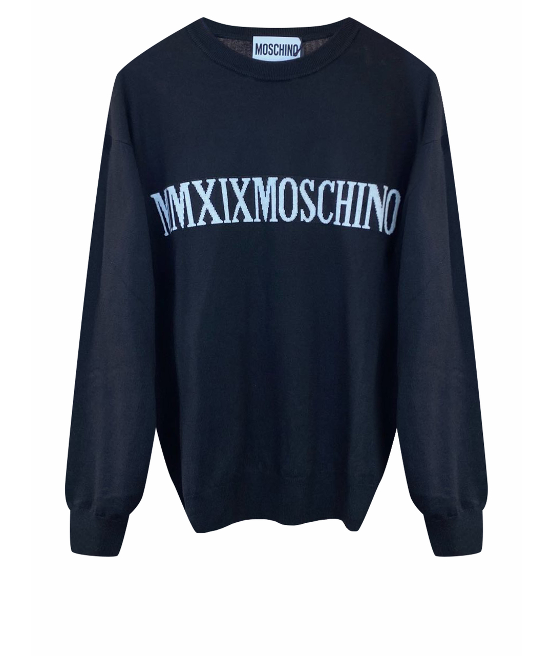 MOSCHINO Черный шерстяной джемпер / свитер, фото 1