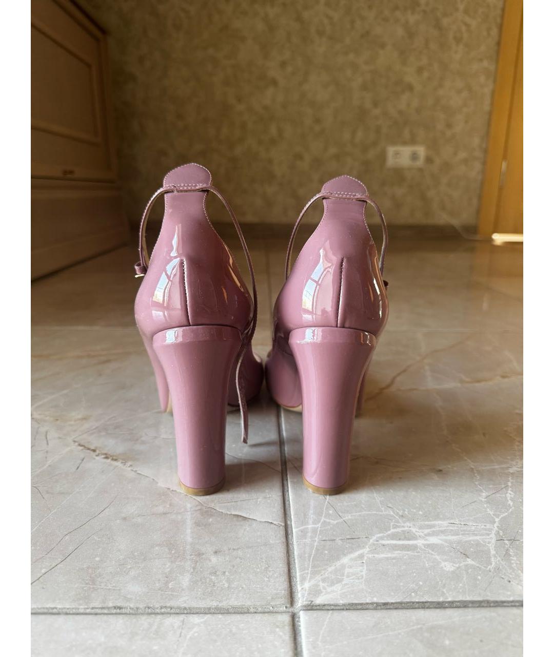 VALENTINO Розовые туфли из лакированной кожи, фото 3