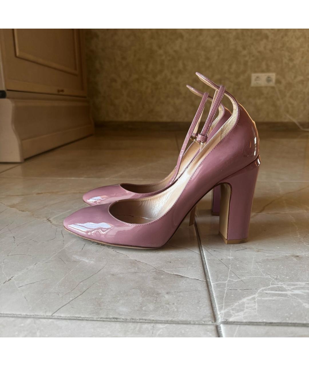 VALENTINO Розовые туфли из лакированной кожи, фото 5