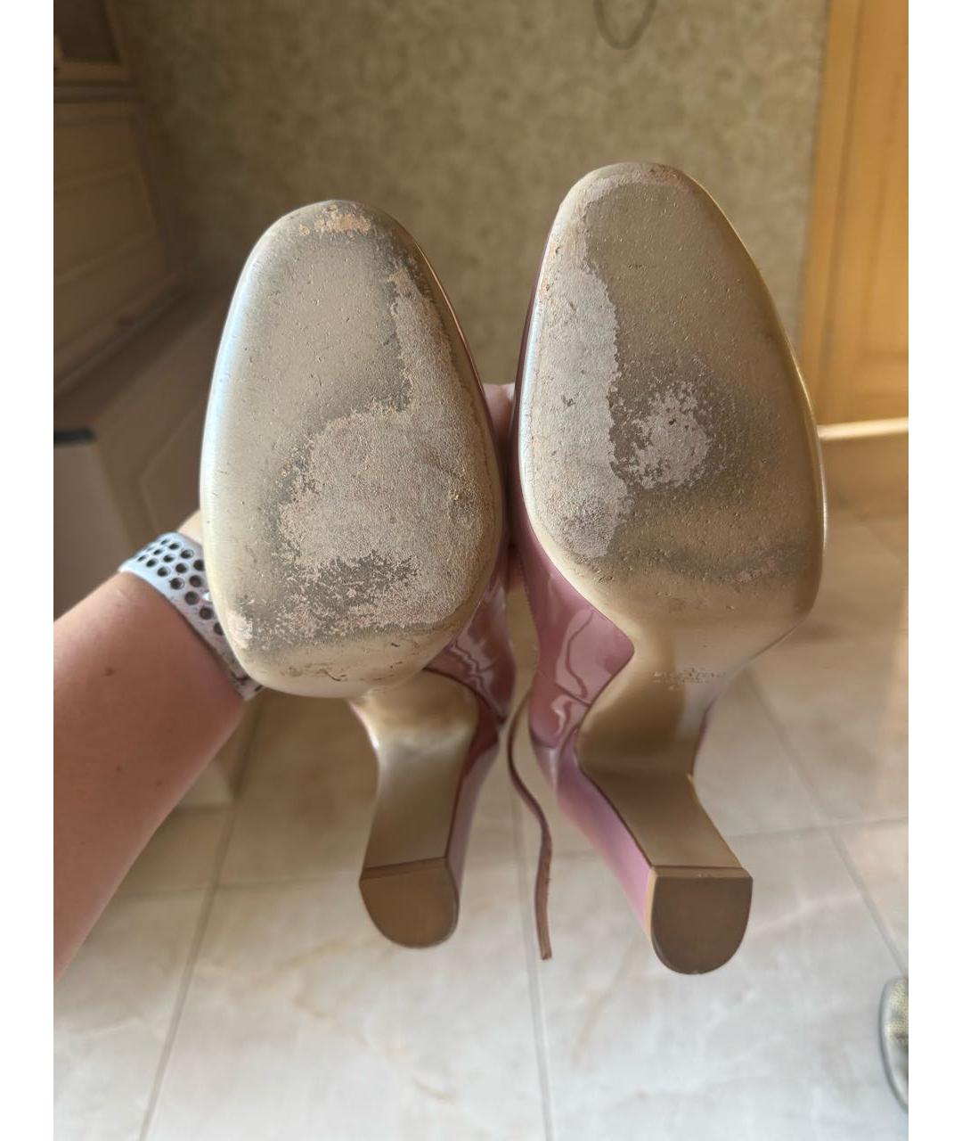 VALENTINO Розовые туфли из лакированной кожи, фото 4