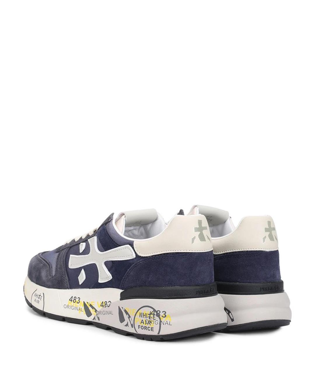 PREMIATA Синие замшевые низкие кроссовки / кеды, фото 4