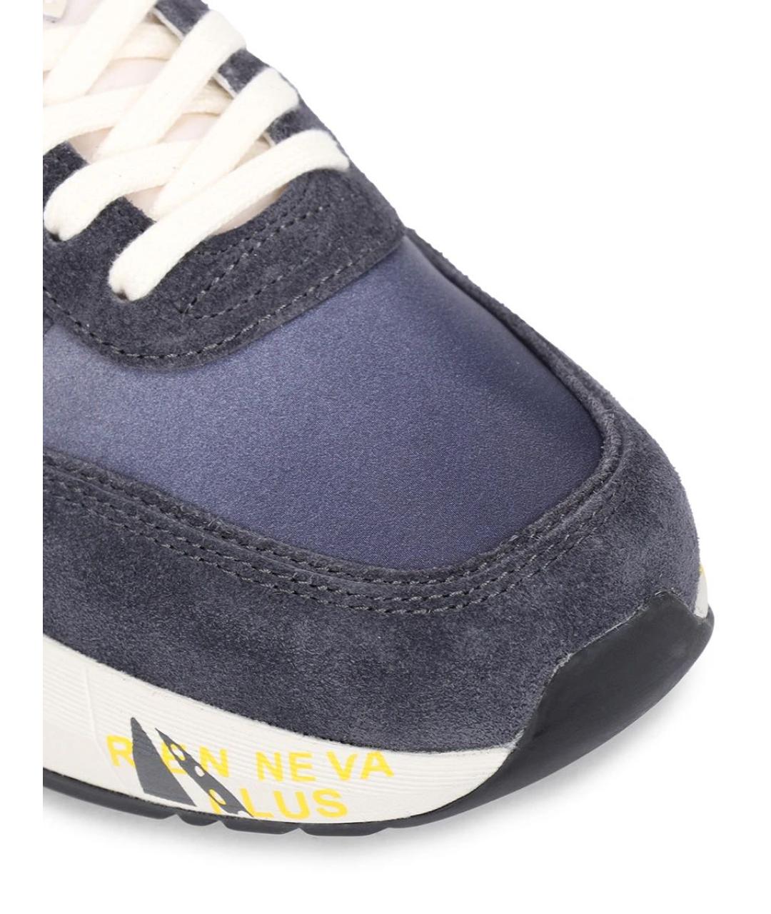 PREMIATA Синие замшевые низкие кроссовки / кеды, фото 3