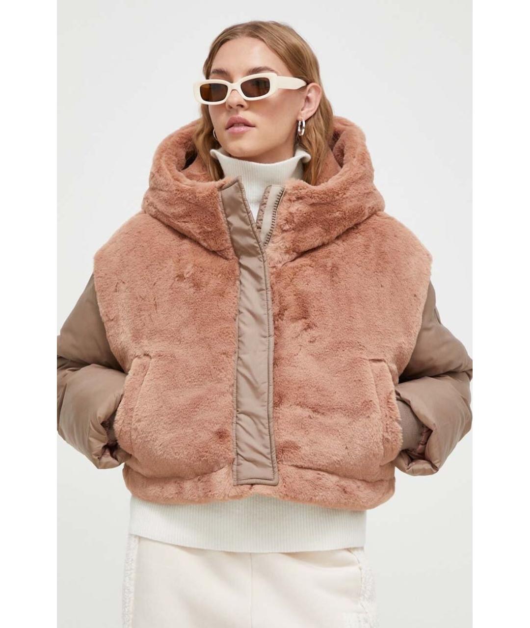 UGG AUSTRALIA Бежевый полиэстеровый пуховик, фото 4
