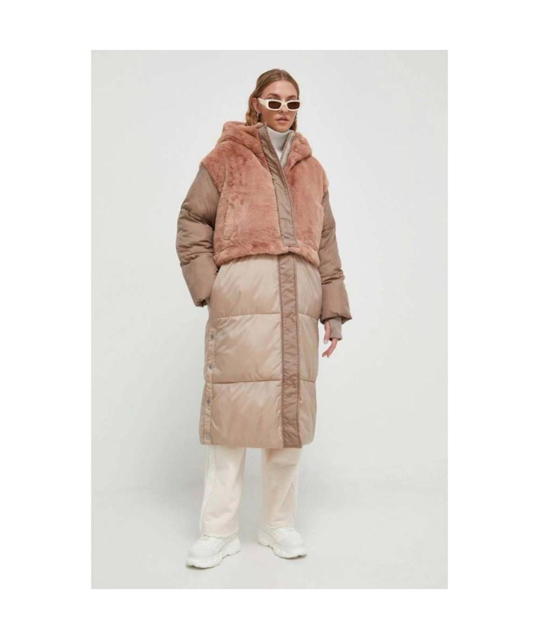 UGG AUSTRALIA Бежевый полиэстеровый пуховик, фото 8