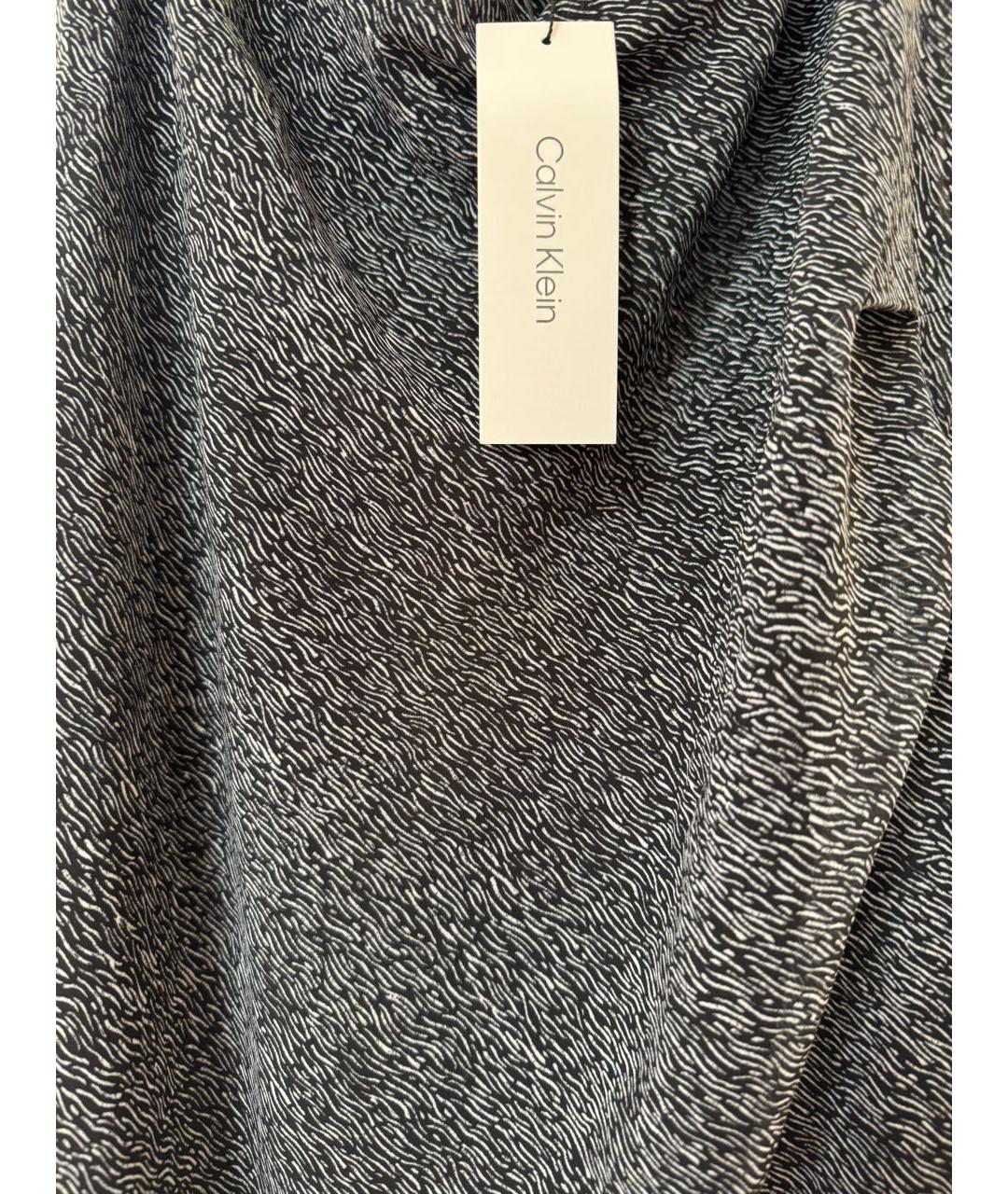 CALVIN KLEIN Антрацитовое полиэстеровое коктейльное платье, фото 4