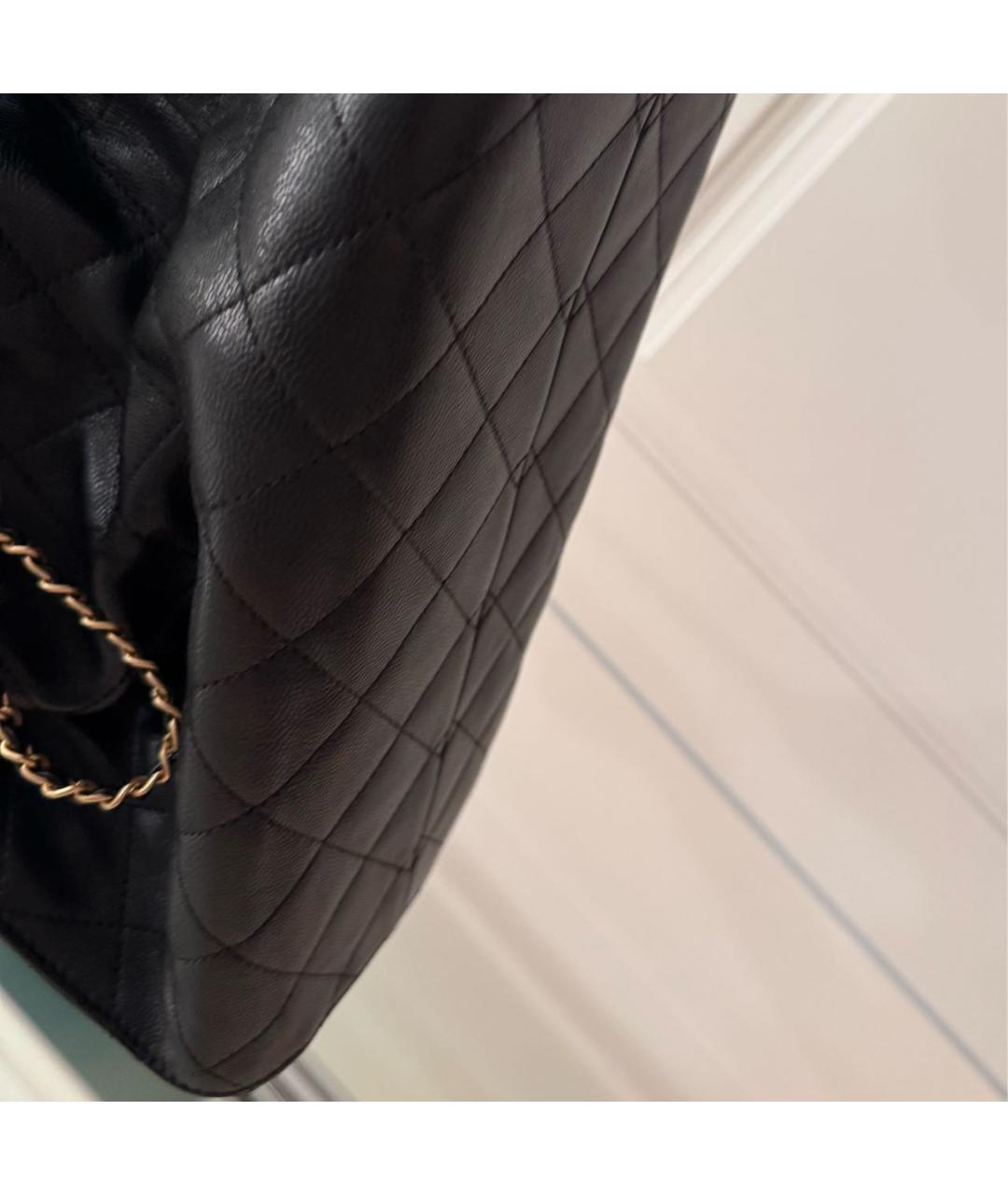 CHANEL Черная кожаная сумка тоут, фото 3
