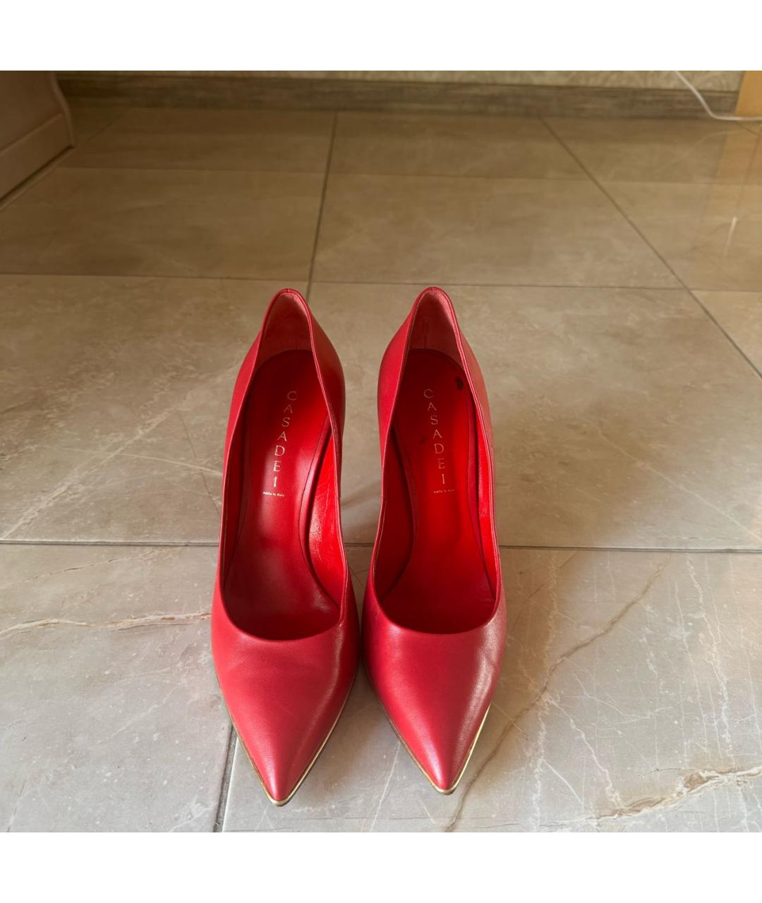 CASADEI Красные кожаные туфли, фото 2