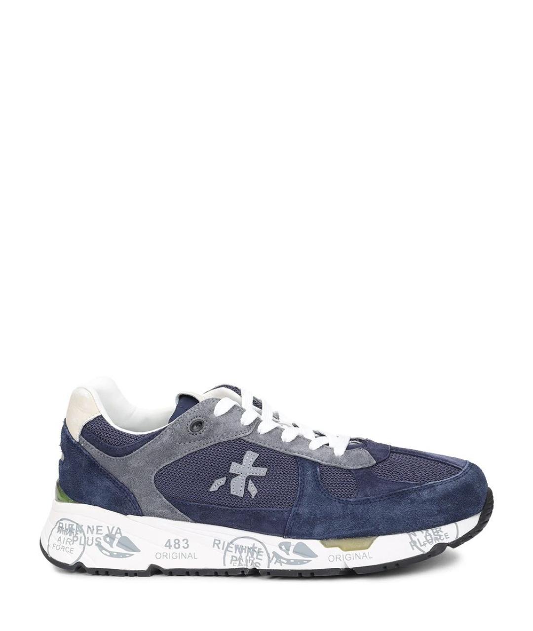 PREMIATA Синие замшевые низкие кроссовки / кеды, фото 5