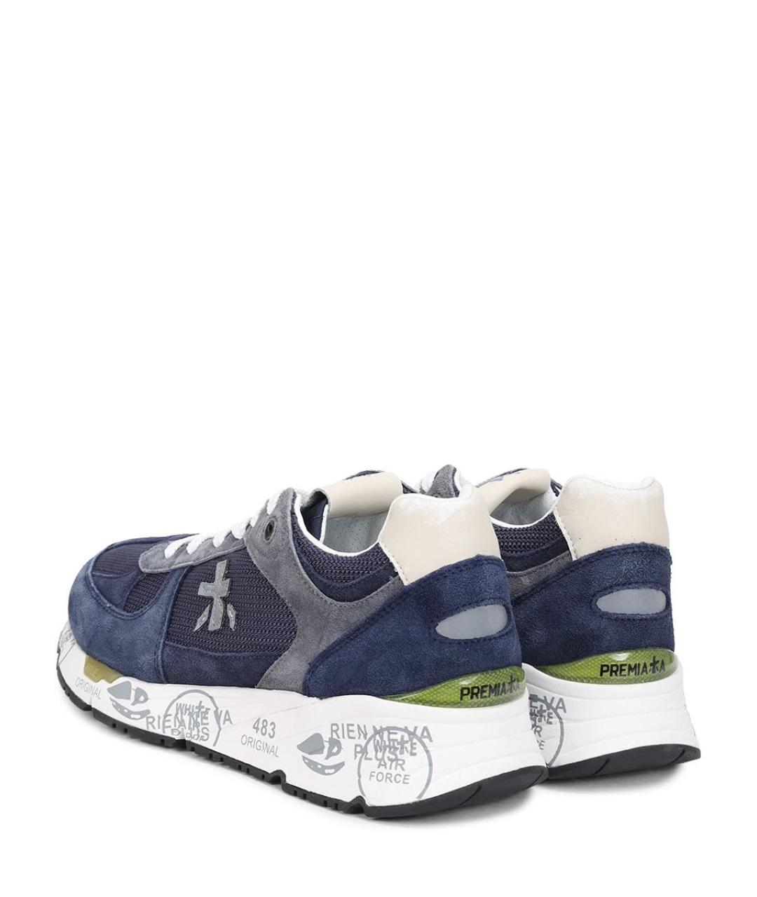PREMIATA Синие замшевые низкие кроссовки / кеды, фото 4