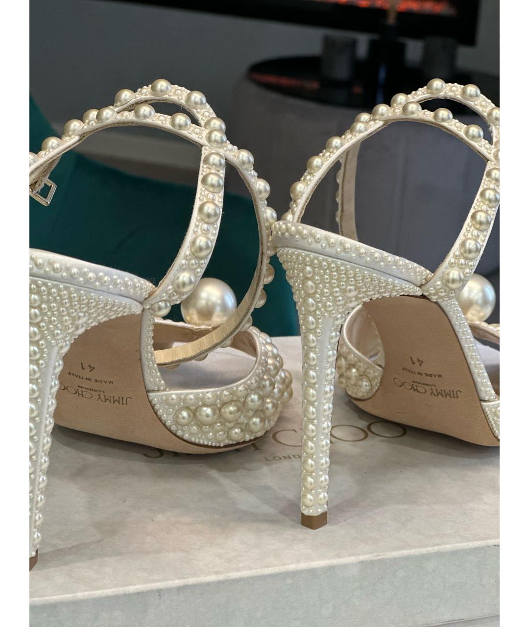 JIMMY CHOO Бежевые босоножки, фото 2