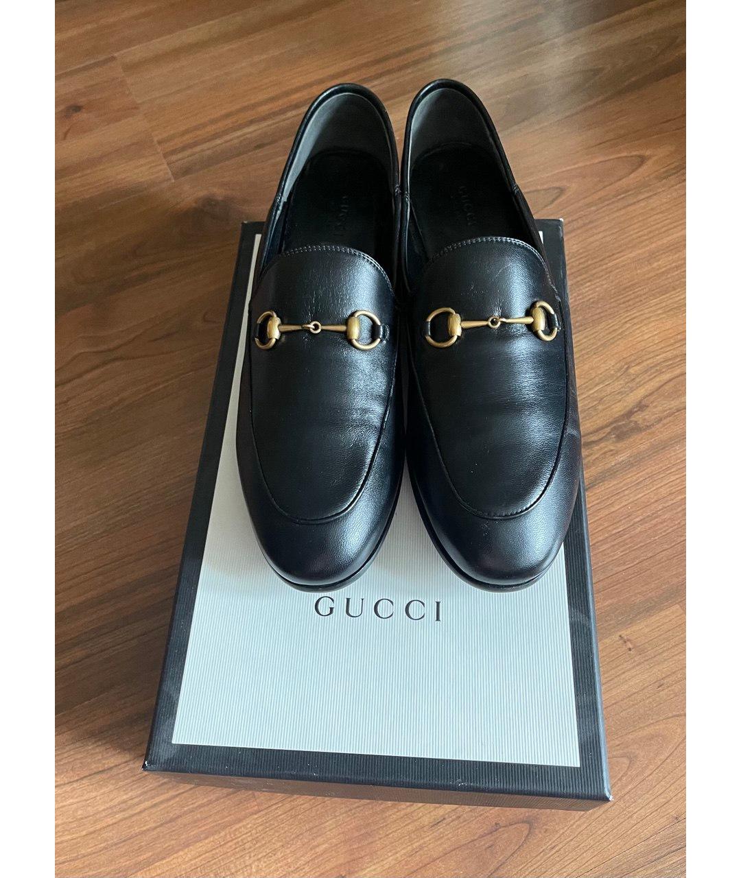 GUCCI Черные кожаные лоферы, фото 2