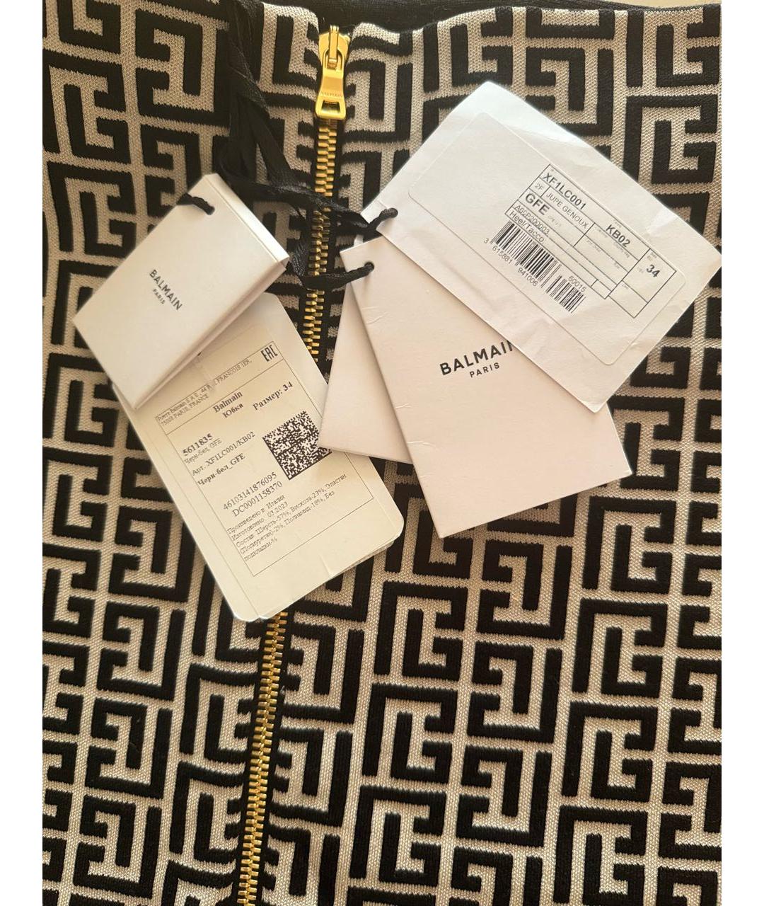 BALMAIN Черная шерстяная юбка мини, фото 7