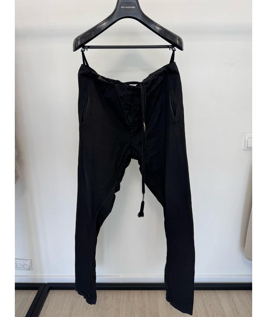 BORIS BIDJAN Черные хлопковые повседневные брюки, фото 5