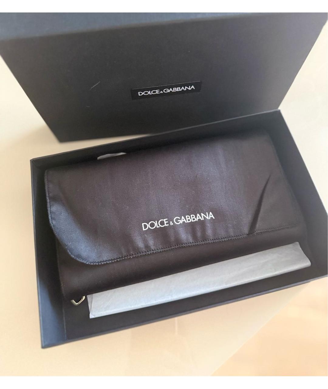 DOLCE&GABBANA Черный кожаный кошелек, фото 5