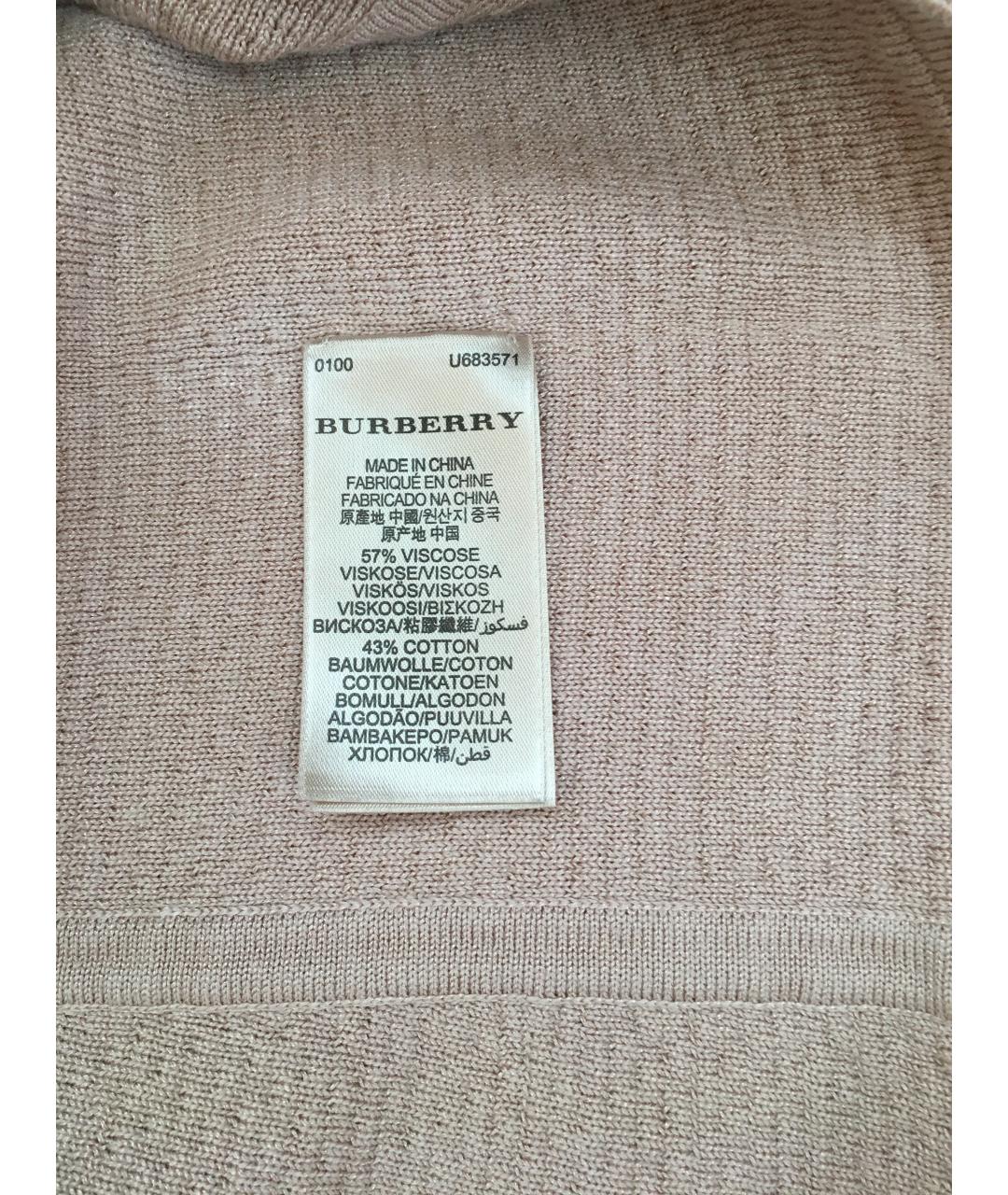 BURBERRY Бежевая вискозная майка, фото 6