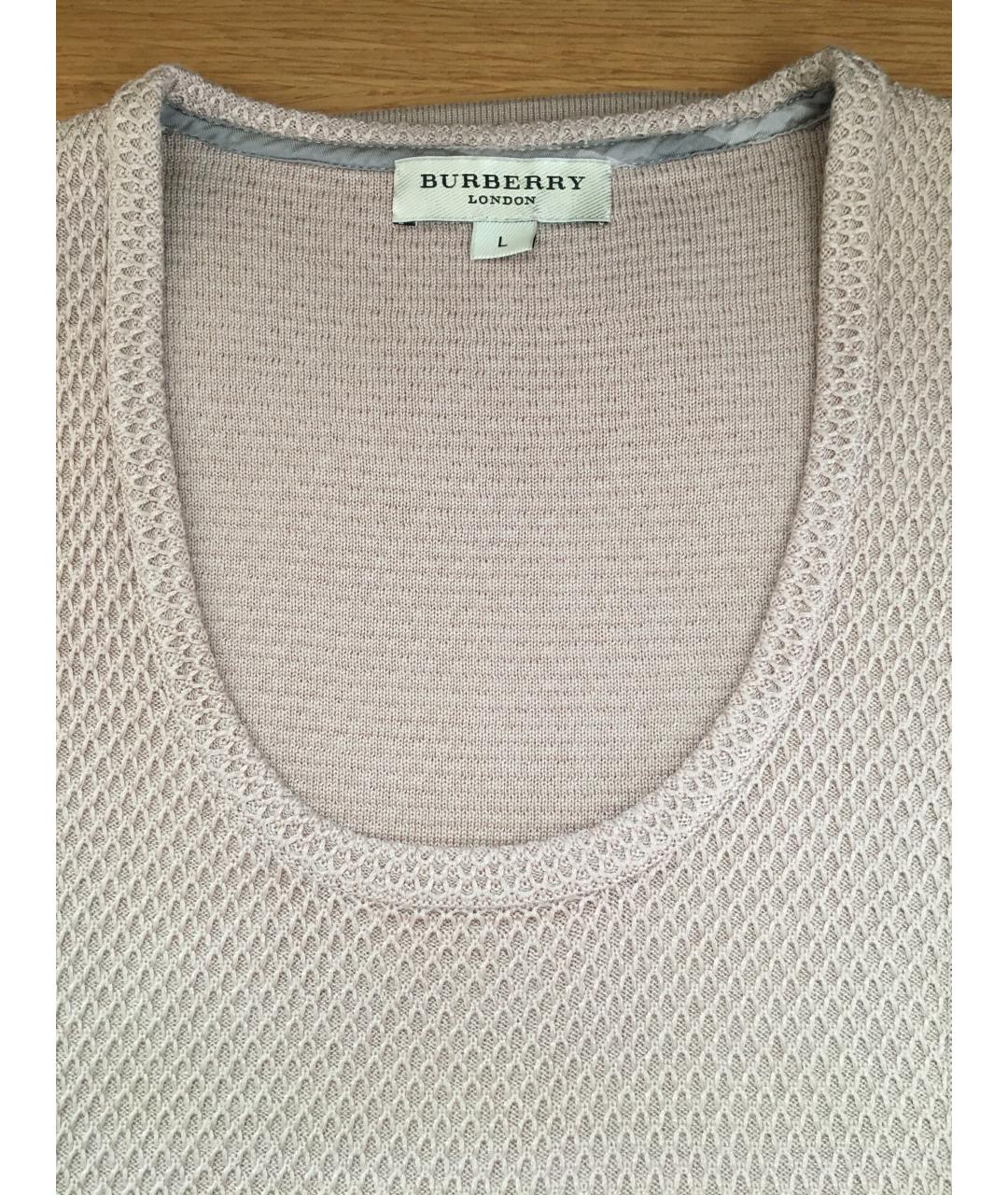 BURBERRY Бежевая вискозная майка, фото 3