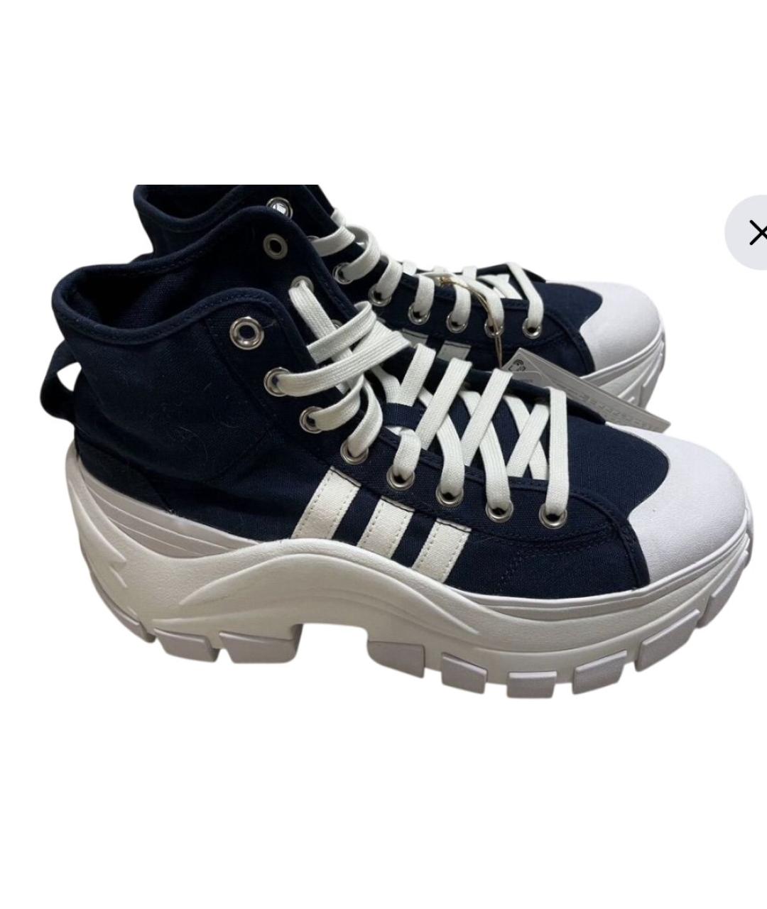 ADIDAS Синие текстильные высокие кроссовки / кеды, фото 6