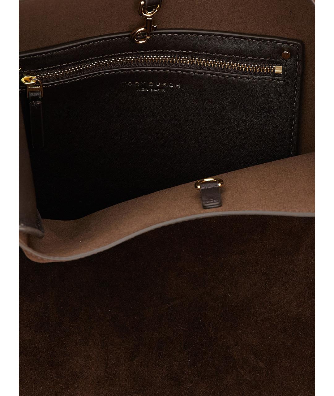 TORY BURCH Коричневая кожаная сумка через плечо, фото 4