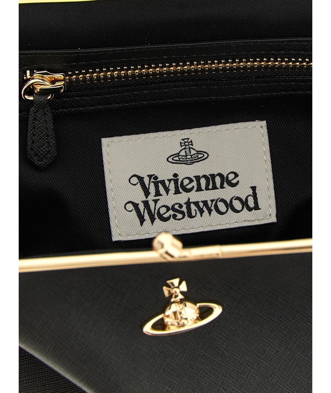 VIVIENNE WESTWOOD Черная сумка тоут из искусственной кожи, фото 4