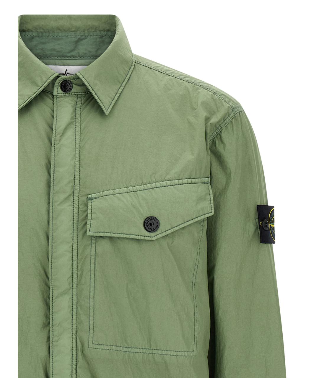 STONE ISLAND Зеленая полиамидовая куртка, фото 3
