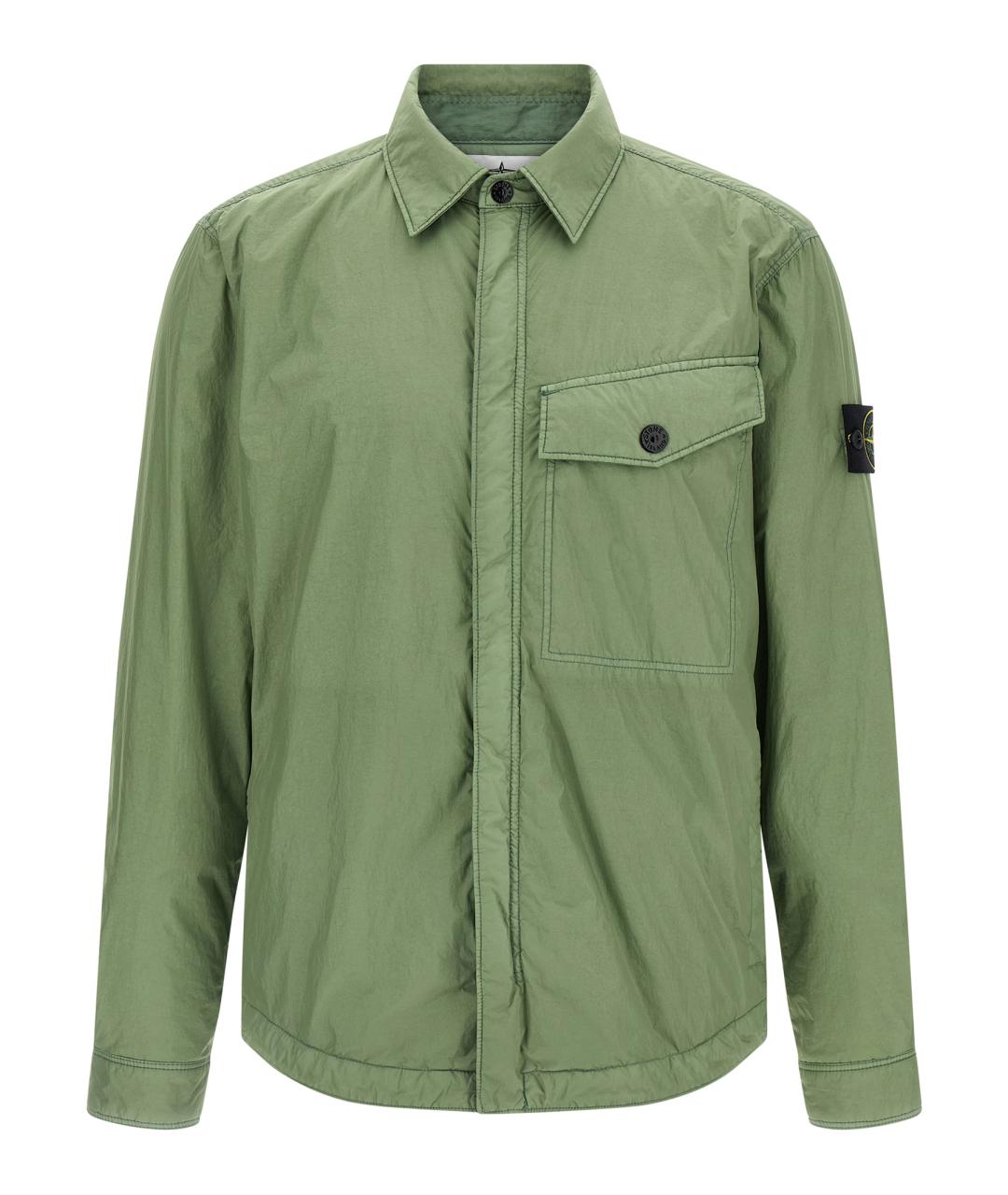 STONE ISLAND Зеленая полиамидовая куртка, фото 1