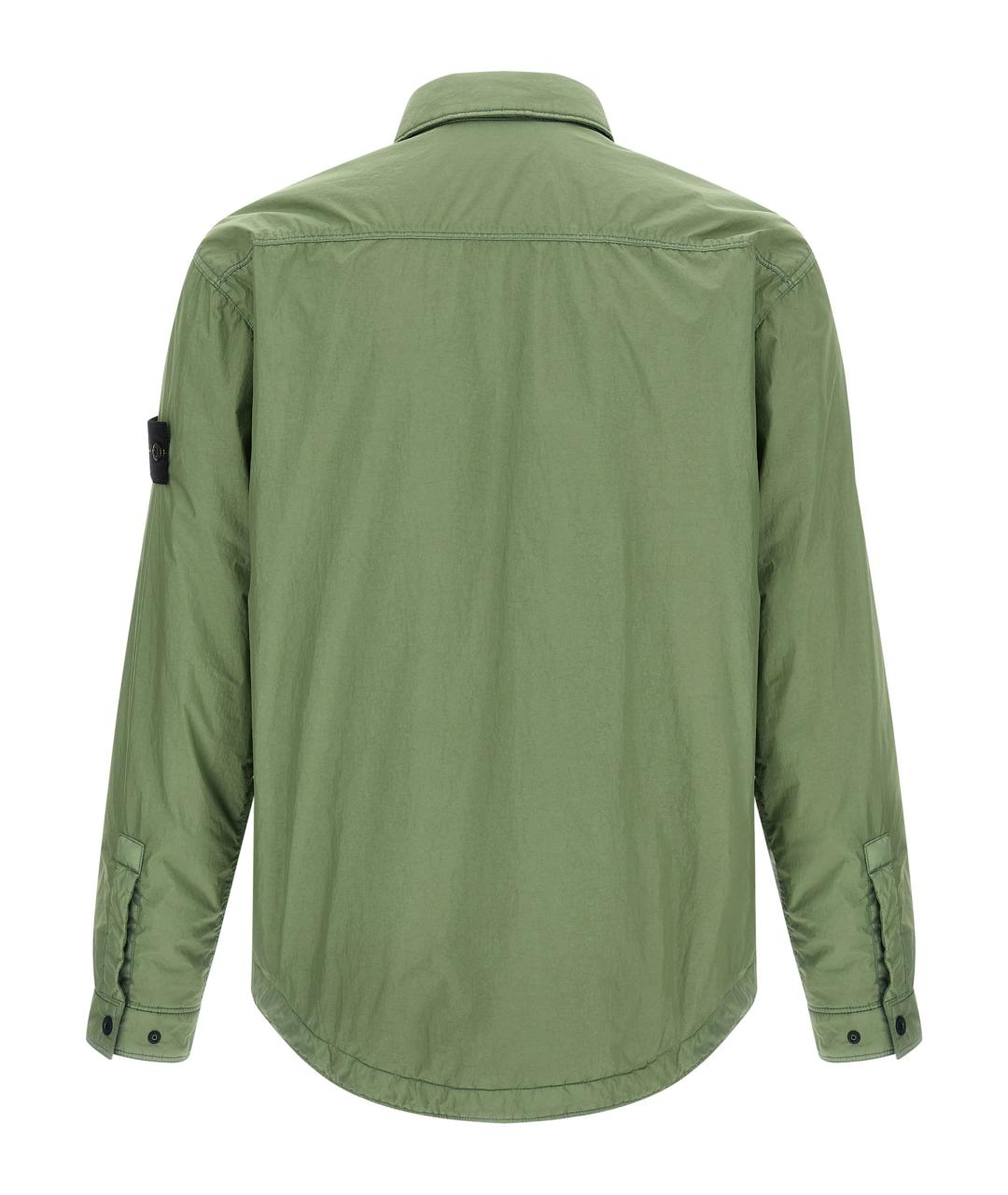 STONE ISLAND Зеленая полиамидовая куртка, фото 2