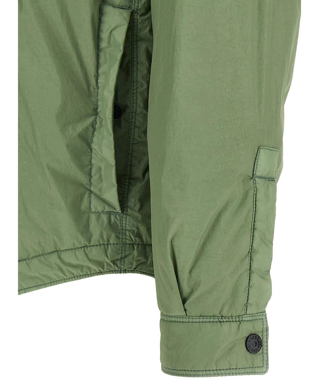 STONE ISLAND Зеленая полиамидовая куртка, фото 4