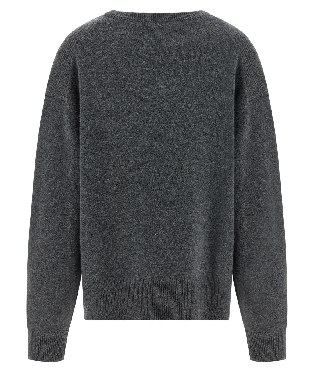 EXTREME CASHMERE Серый шерстяной джемпер / свитер, фото 2