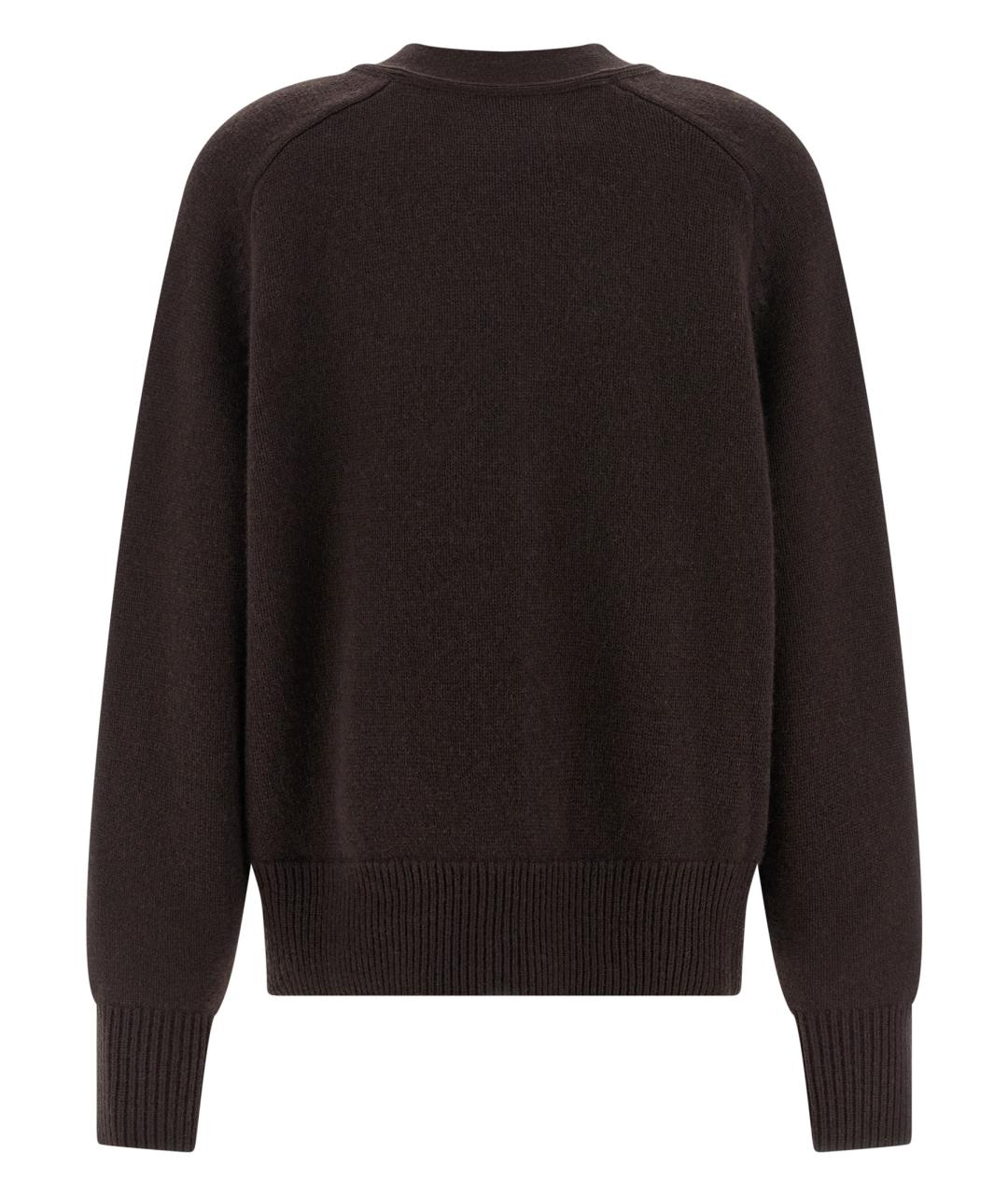 EXTREME CASHMERE Коричневый кашемировый кардиган, фото 2