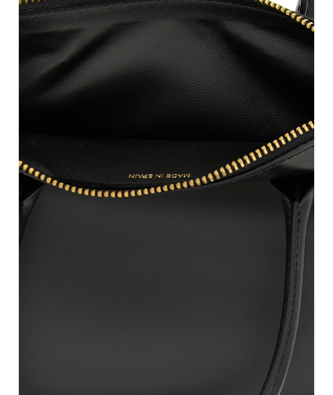 COMME DES GARÇONS WALLET Черная кожаная сумка тоут, фото 4