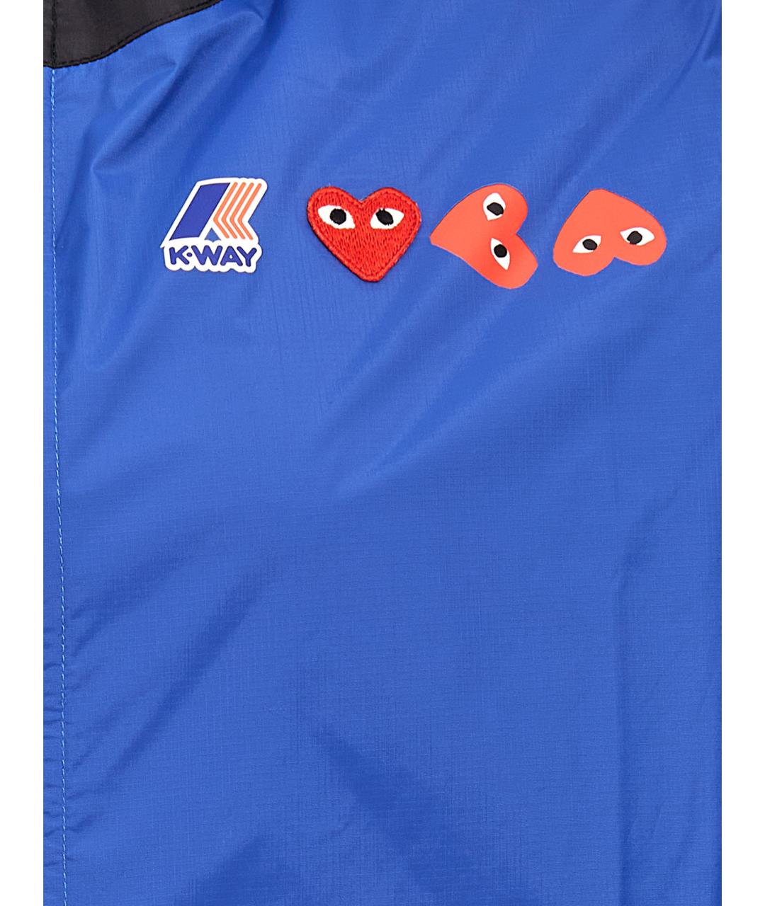 COMME DES GARÇONS PLAY Синяя полиамидовая куртка, фото 4