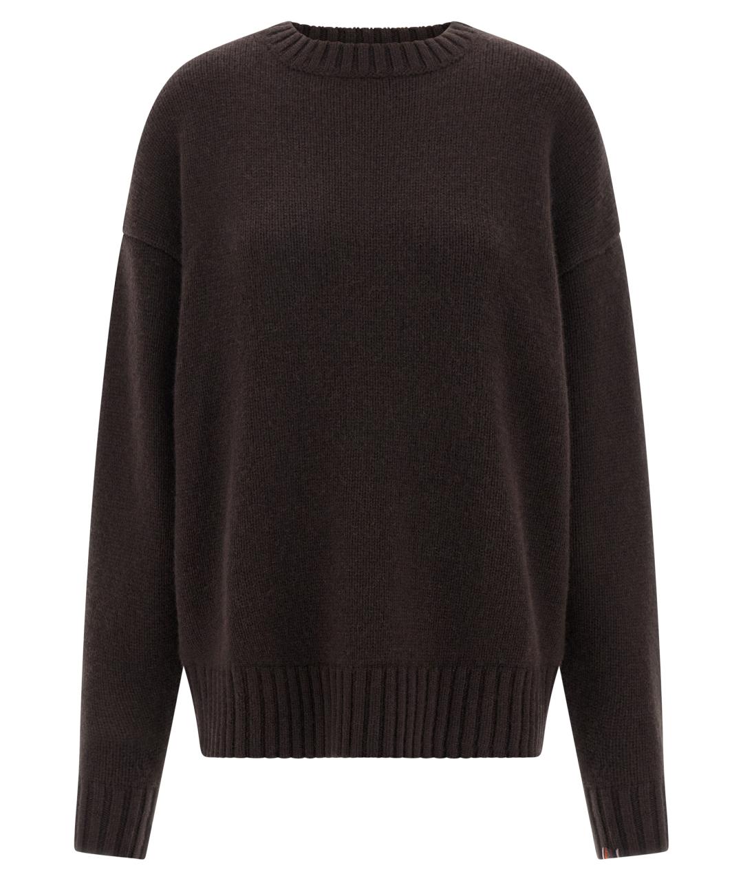 EXTREME CASHMERE Коричневый кашемировый джемпер / свитер, фото 1