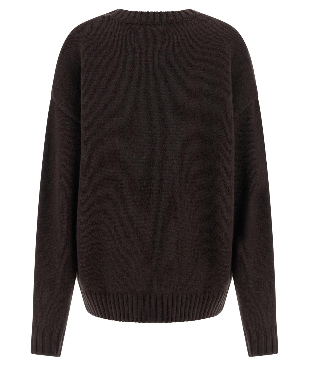 EXTREME CASHMERE Коричневый кашемировый джемпер / свитер, фото 2