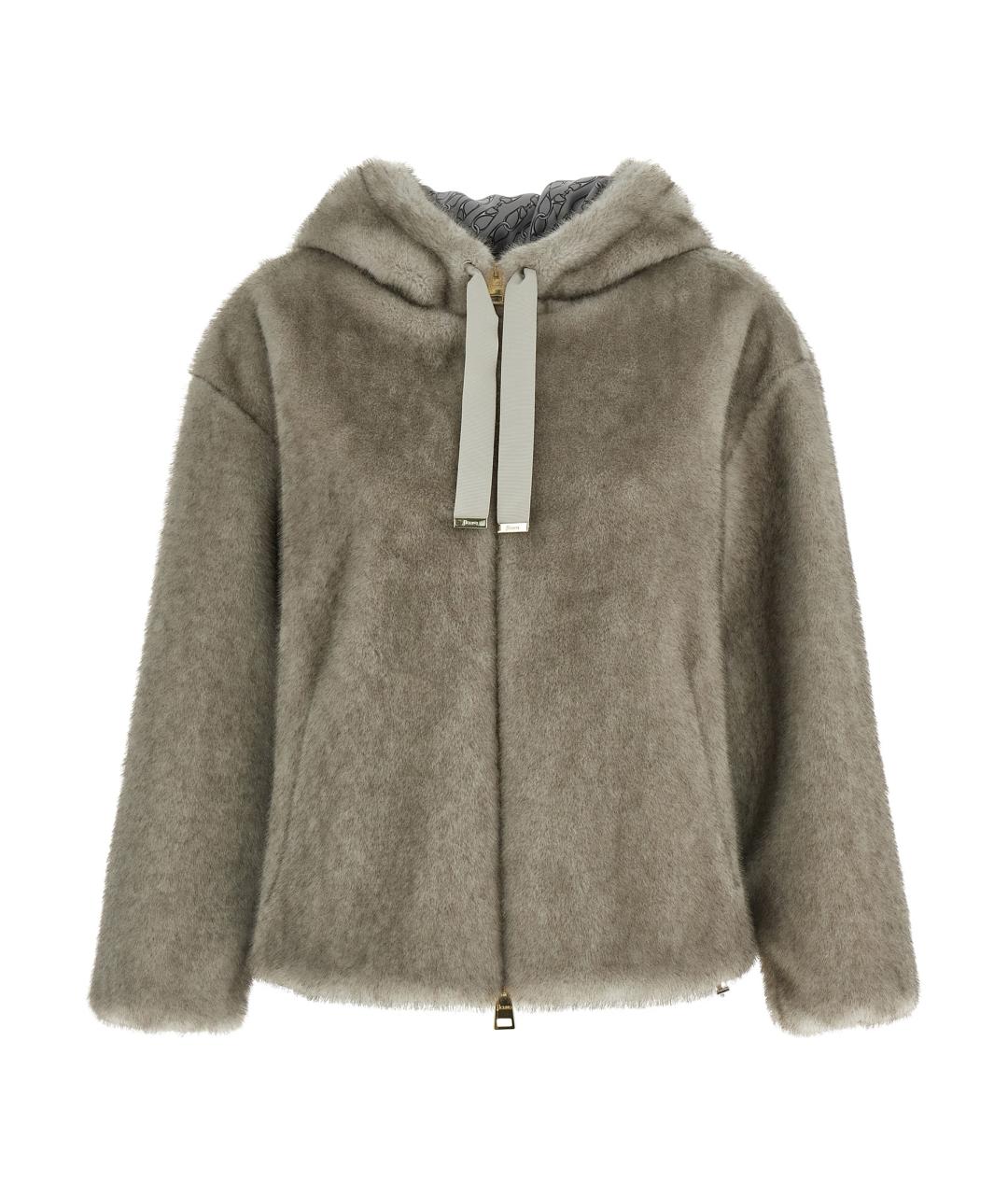 HERNO Серая полиэстеровая шуба, фото 1