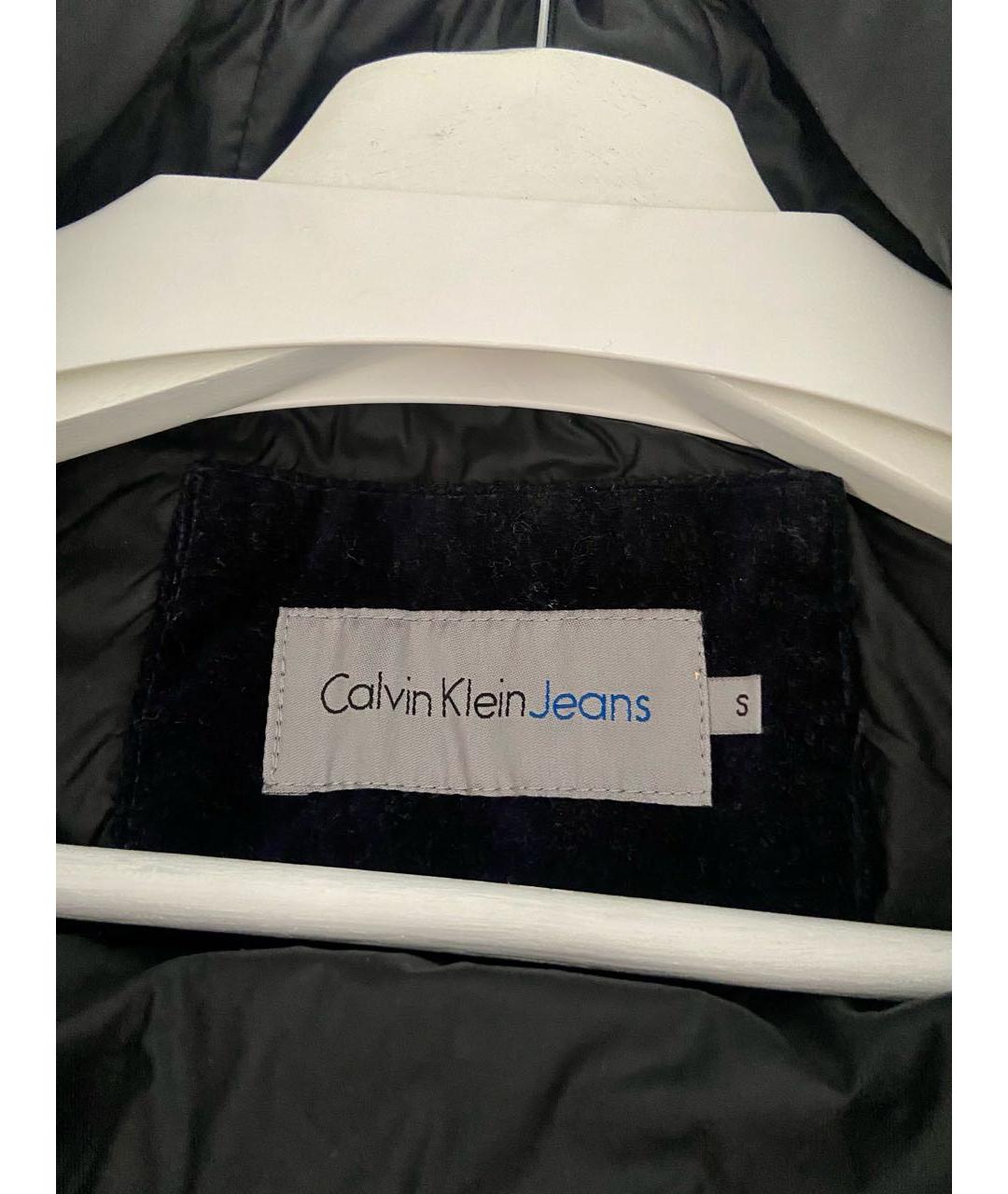 CALVIN KLEIN Темно-синяя бархатная куртка, фото 3