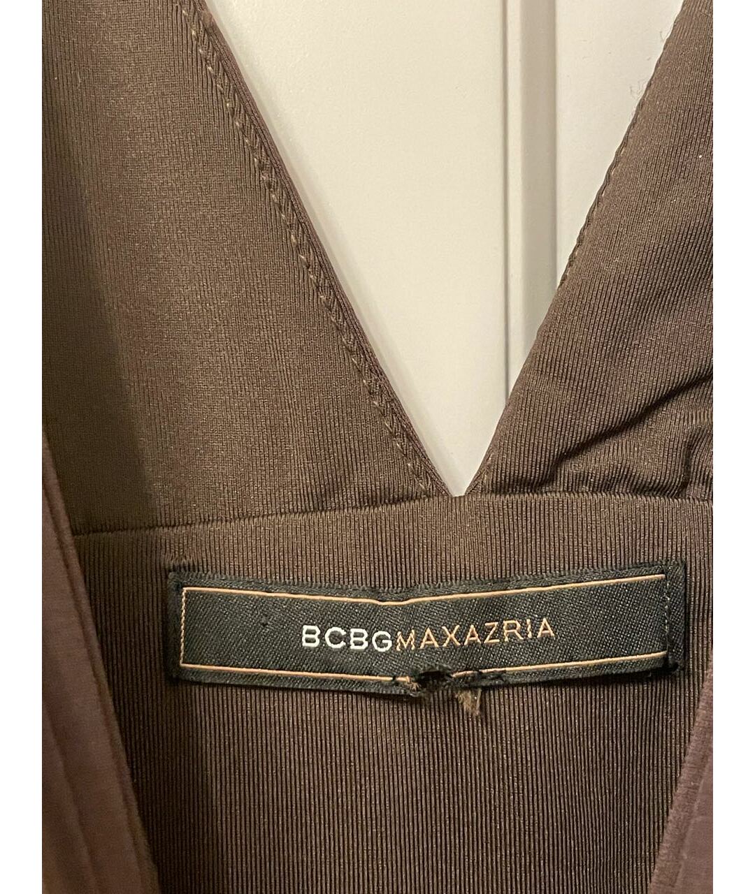 BCBG MAXAZRIA Коричневое синтетическое вечернее платье, фото 4